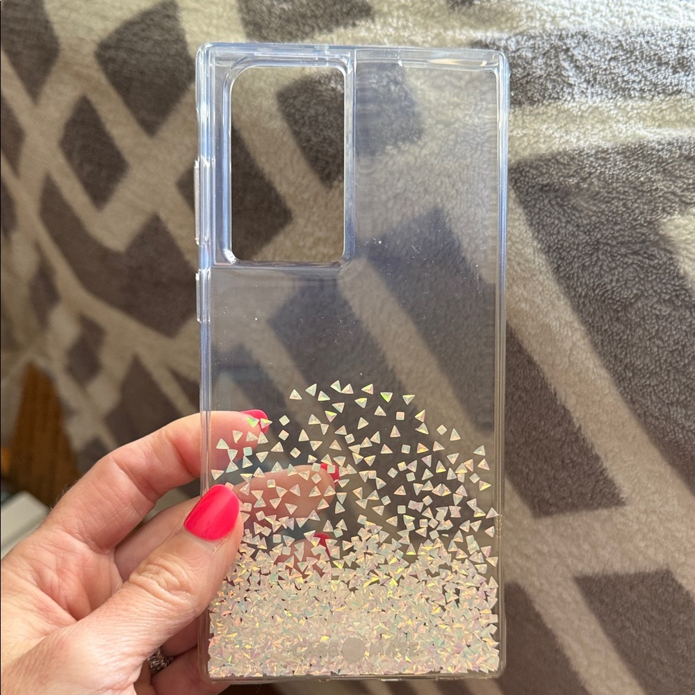 Casemate S22 Ultra Clear Glitter Phone Case EUC.